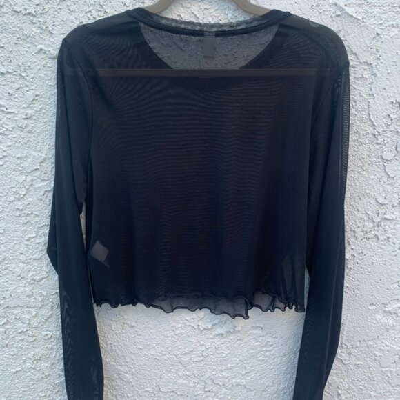 Black Sheer layering shirt - Picture 4 of 4